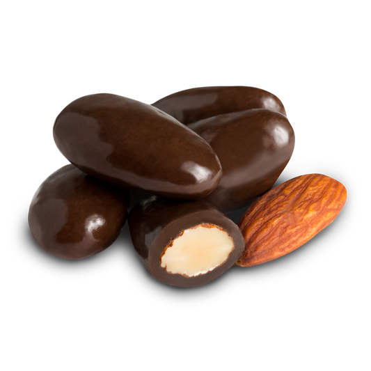 Dark Chocolate Covered Almonds (1/2#)