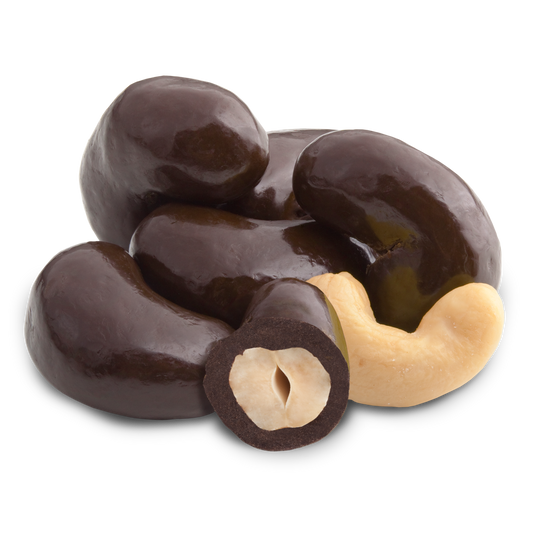 Dark Chocolate Covered Cashews (1/2#)